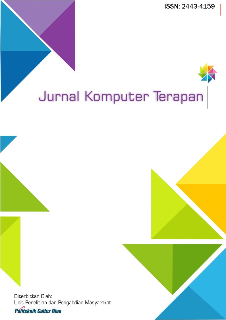 					View Vol. 5 No. 1 (2019): Jurnal Komputer Terapan Mei 2019
				